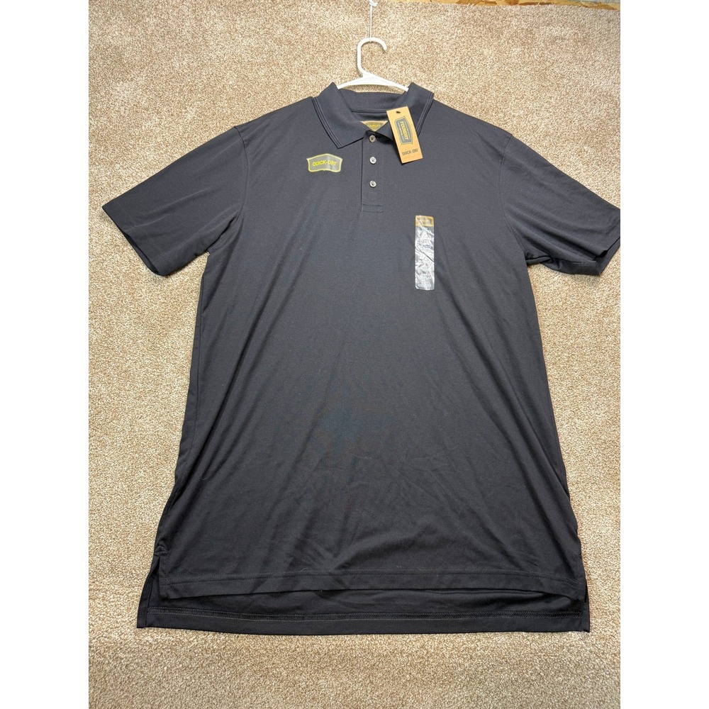 NEW The Foundry Supply Co Black Quick-Dri Pima Cotton Blend Polo Shirt Mens XLT